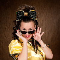 Fashion photography of woman in a yellow poodle skirt